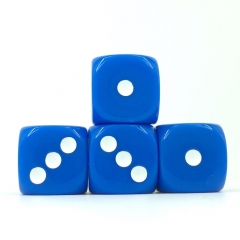 (Blue Opaque) 16mm D6 Pips dice