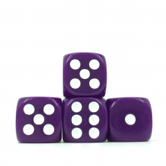 (Purple Opaque)16mm D6 Pips dice