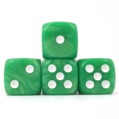 (Green Pearl )16mm D6 Pips dice