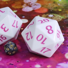 55mm Titan D20(White Opaque Lilac ink)