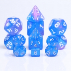 Mini Dice-Blue Translucent Glitter